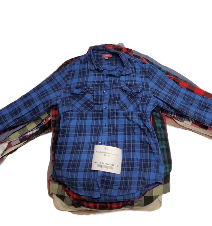 Recycle Mens Flannel Shirts 35 pcs