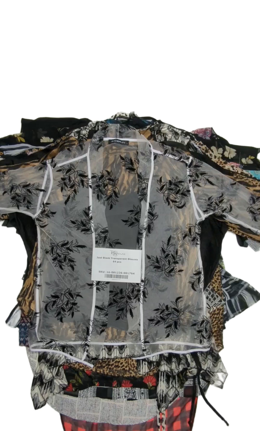 Just Black Transparent Blouses 64 pcs