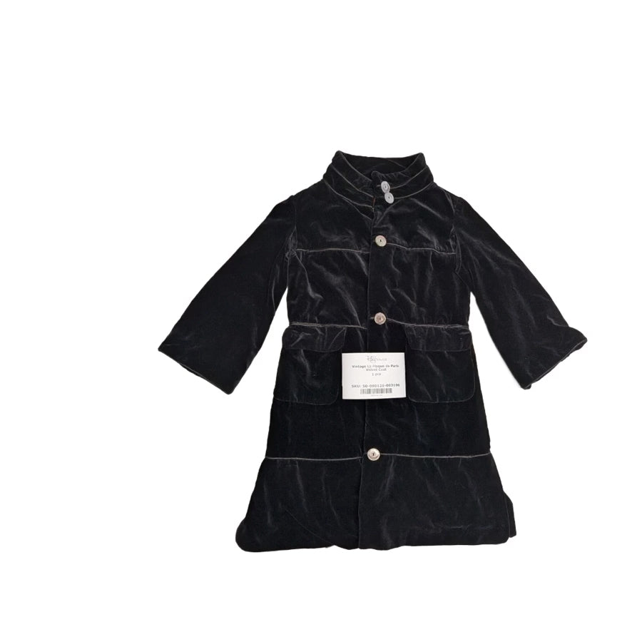 Vintage La Flaque de Paris Velvet Coat 1 pc