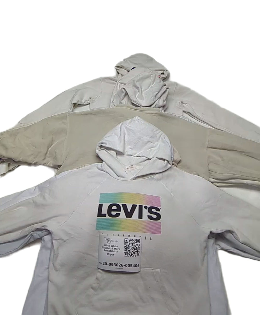 Dirty White Graphic & More Sweatshirts 19 pcs