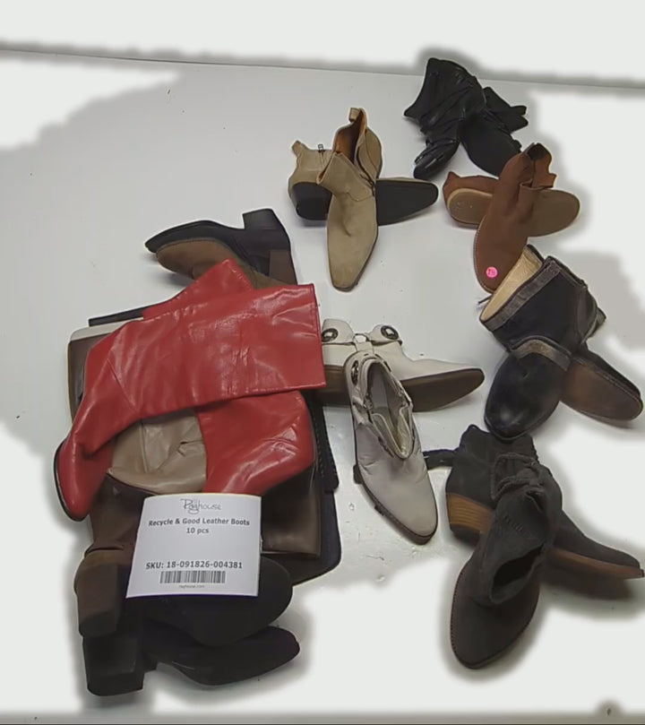 Recycle & Good Leather Boots 10 pcs