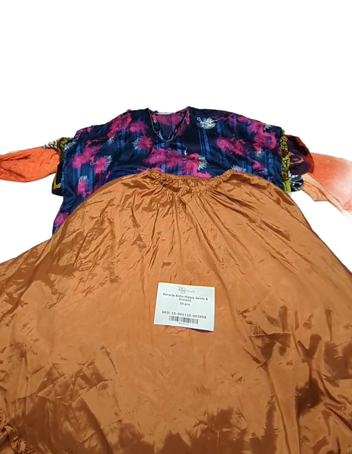 Recycle Boho Hippie Skirts & Dresses 34 pcs