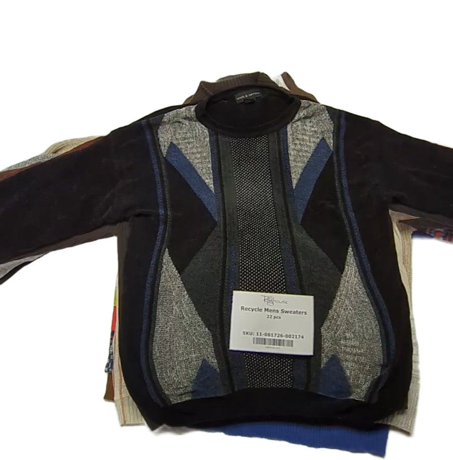 Recycle Mens Sweaters 22 pcs