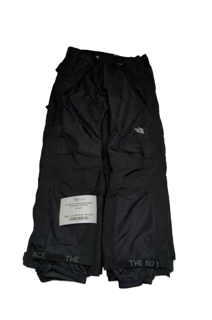 Recycle & Good Just Black Snowboard Pants 14 pcs