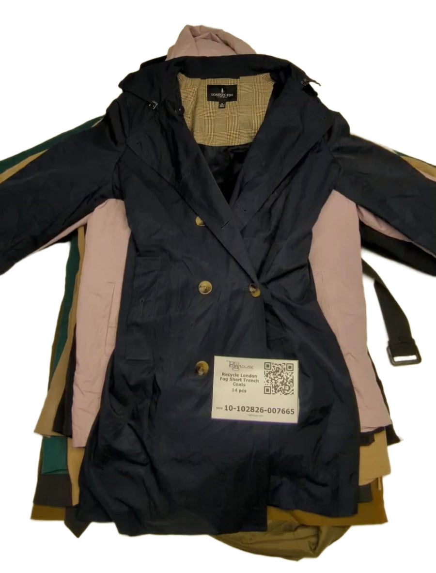 Recycle London Fog Short Trench Coats 14 pcs