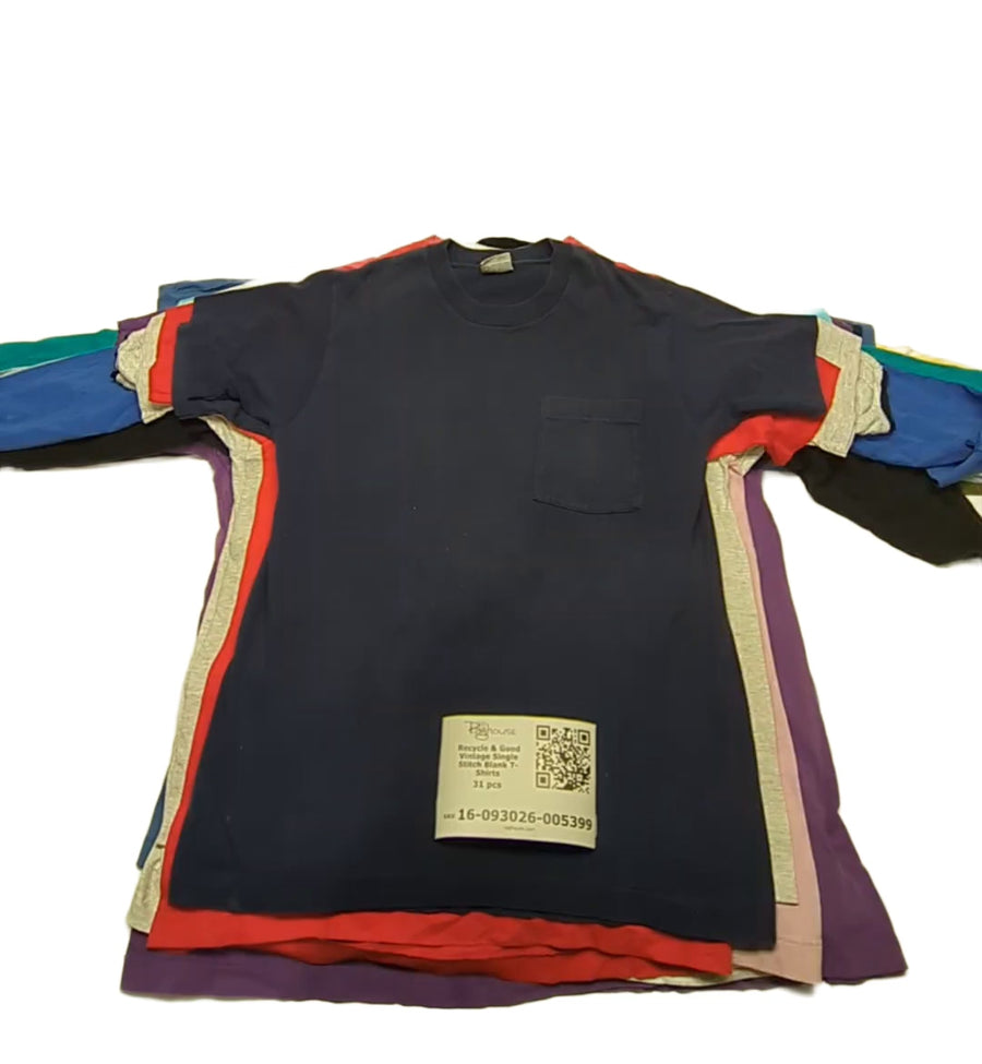 Recycle & Good Vintage Single Stitch Blank T-Shirts 31 pcs