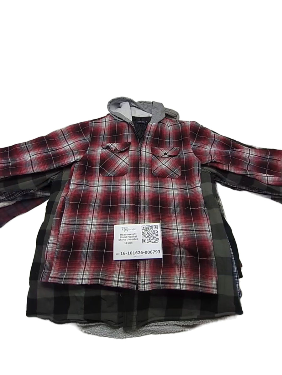 Heavyweight Lined Flannel Shirts Unsorted 10 pcs