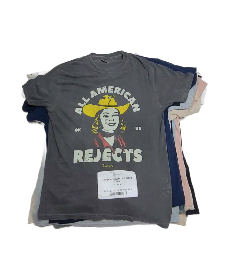 Recycle Cowboy Rodeo Tees 31 pcs
