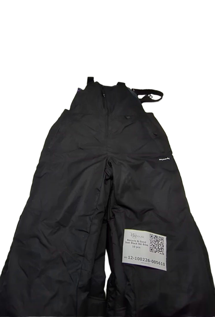 Recycle & Good Just Black Ski Bibs 10 pcs