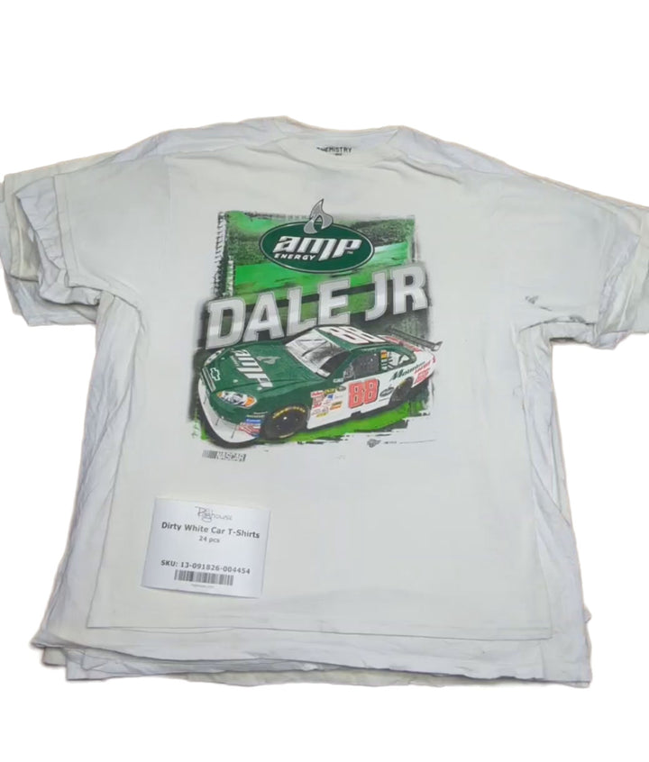Dirty White Car T-Shirts 24 pcs