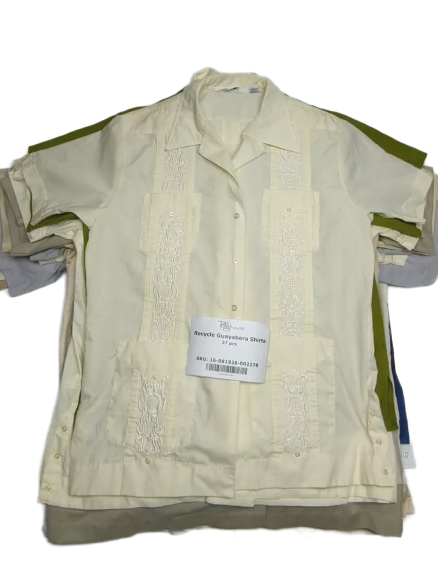 Recycle Guayabera Shirts 27 pcs