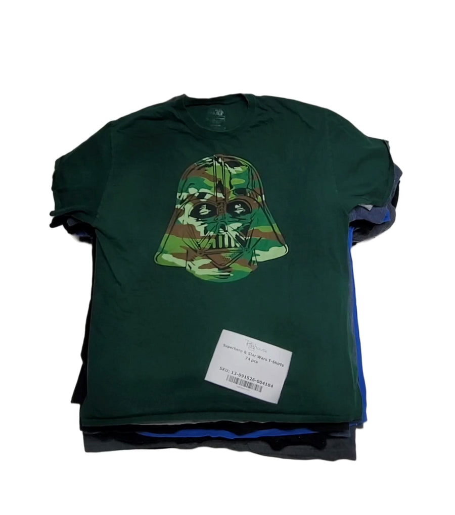 Superhero & Star Wars T-Shirts 74 pcs