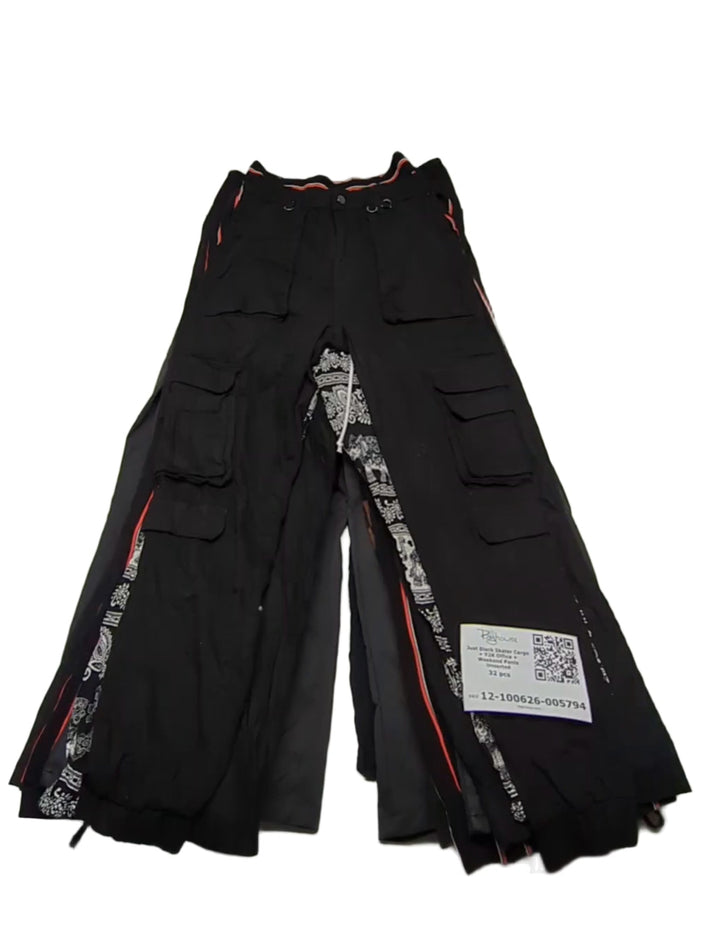 Just Black Skater Cargo + Y2K Office + Weekend Pants Unsorted 32 pcs