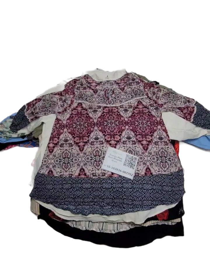 Trendy Plus Size Blouses 66 pcs