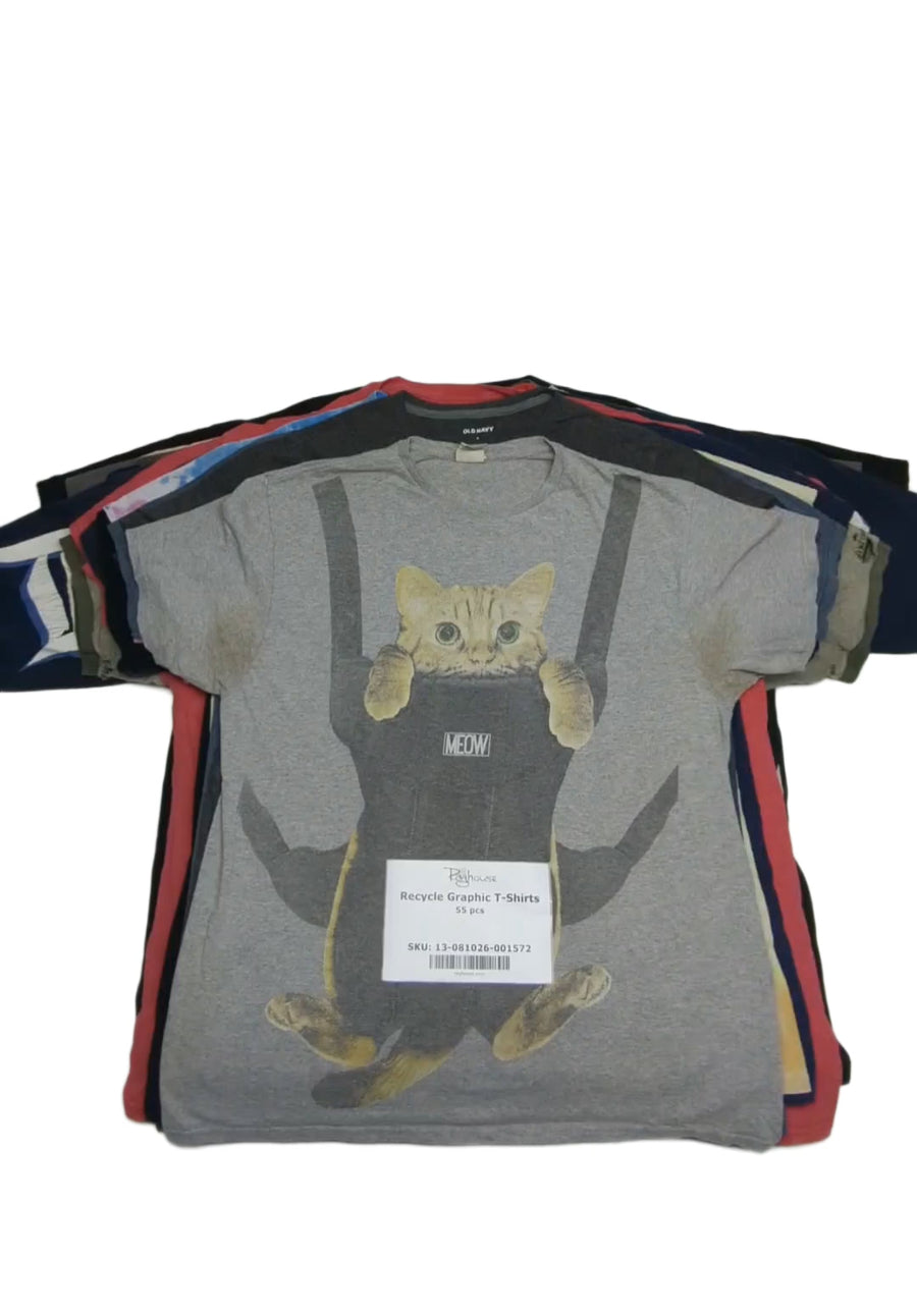 Recycle Graphic T-Shirts 55 pcs