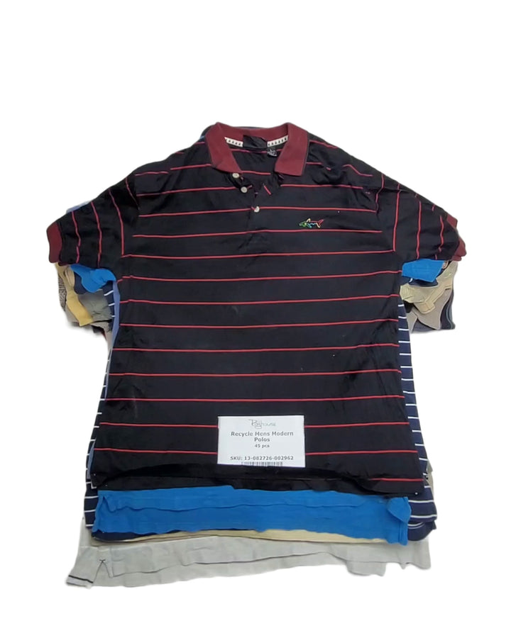 Recycle Mens Modern Polos 45 pcs