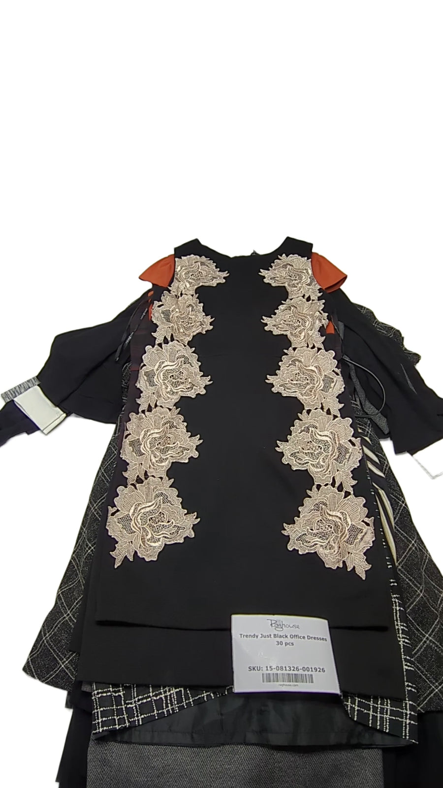 Trendy Just Black Office Dresses 30 pcs