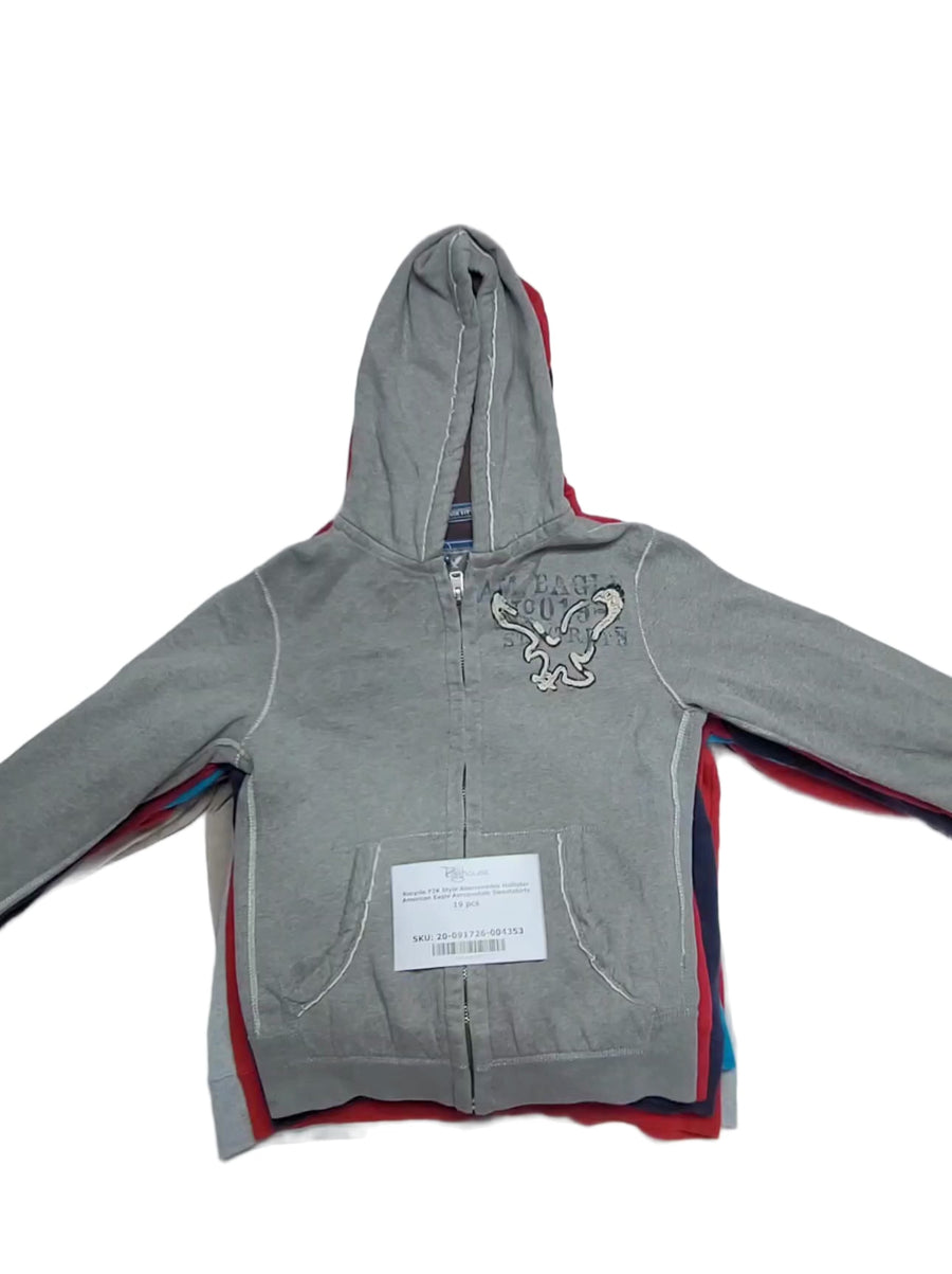 Recycle Y2K Style Abercrombie Hollister American Eagle Aeropostale Sweatshirts 19 pcs