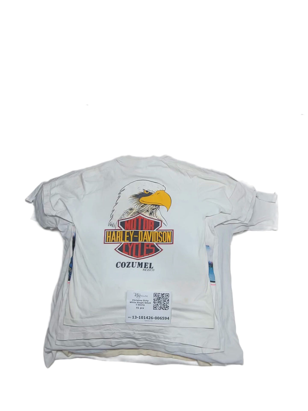 Christina Dirty White Single Stitch T-Shirts 41 pcs