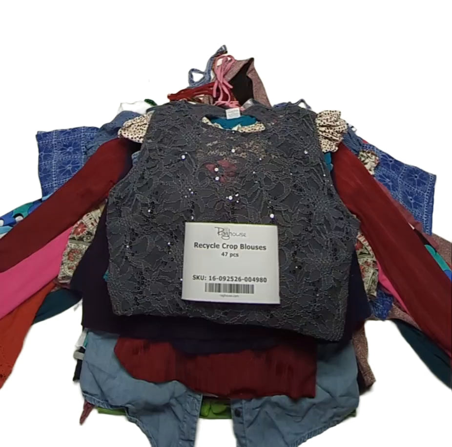 Recycle Crop Blouses 47 pcs