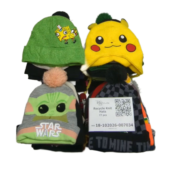 Recycle Knit Hats 77 pcs