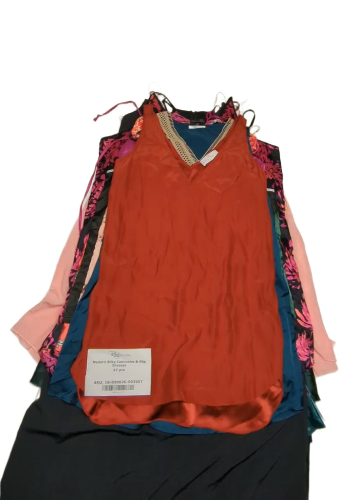 Modern Silky Camisoles & Slip Dresses 47 pcs