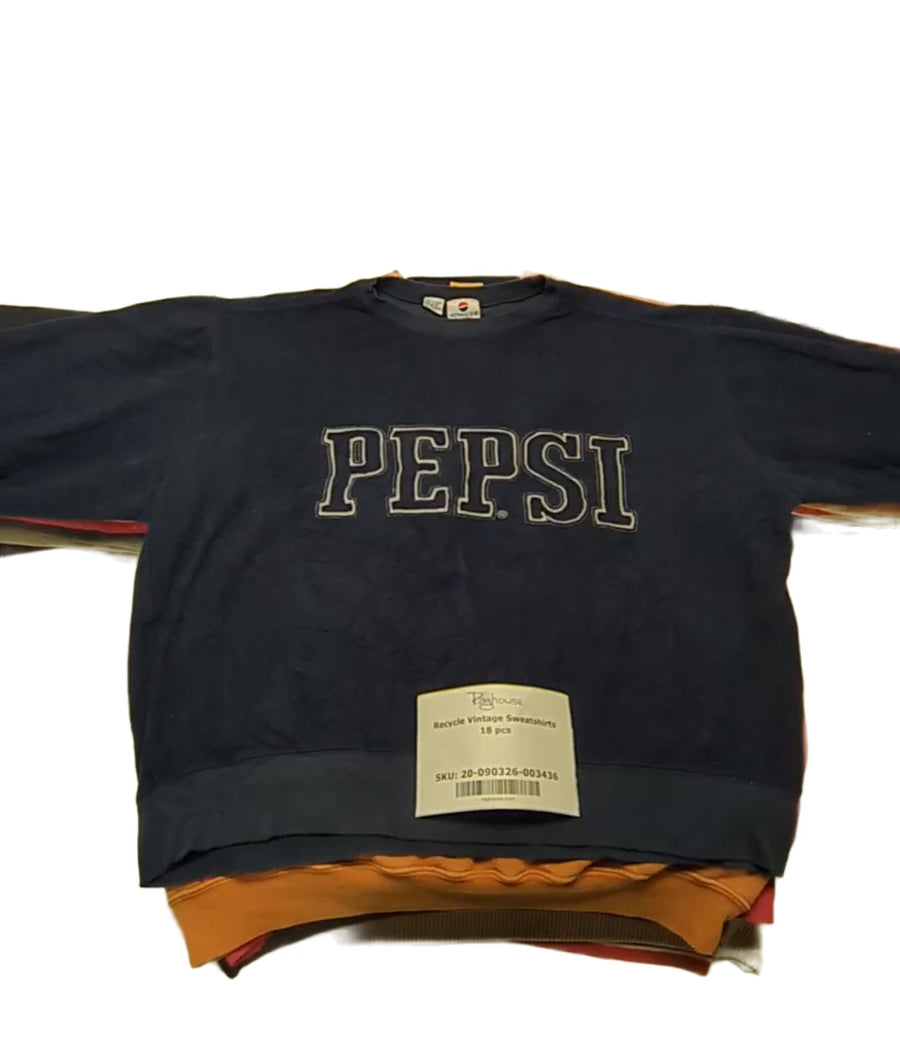 Recycle Vintage Sweatshirts 18 pcs