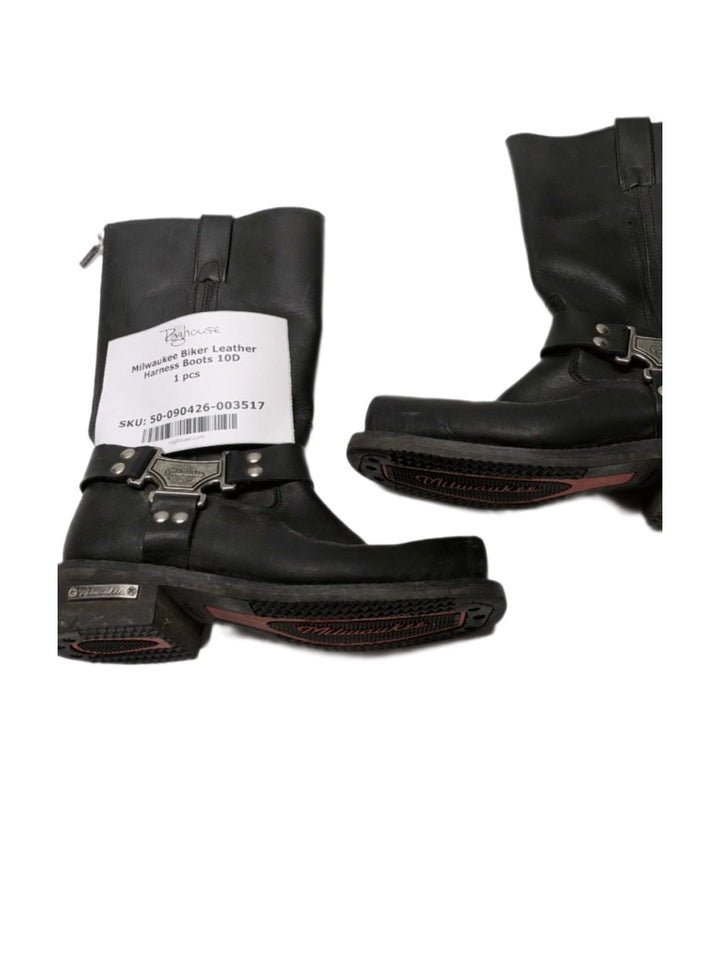Milwaukee Biker Leather Harness Boots 10D 1 pc
