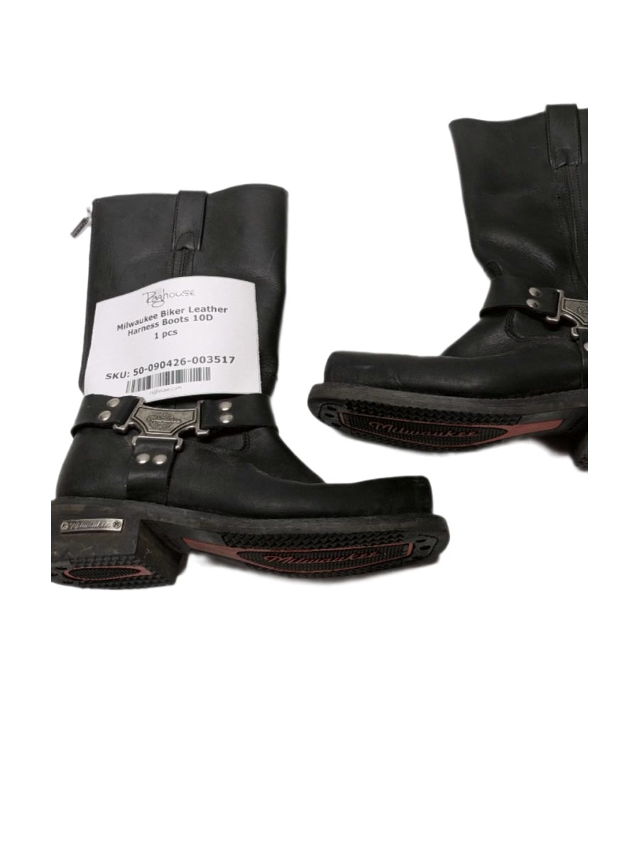Milwaukee Biker Leather Harness Boots 10D 1 pc