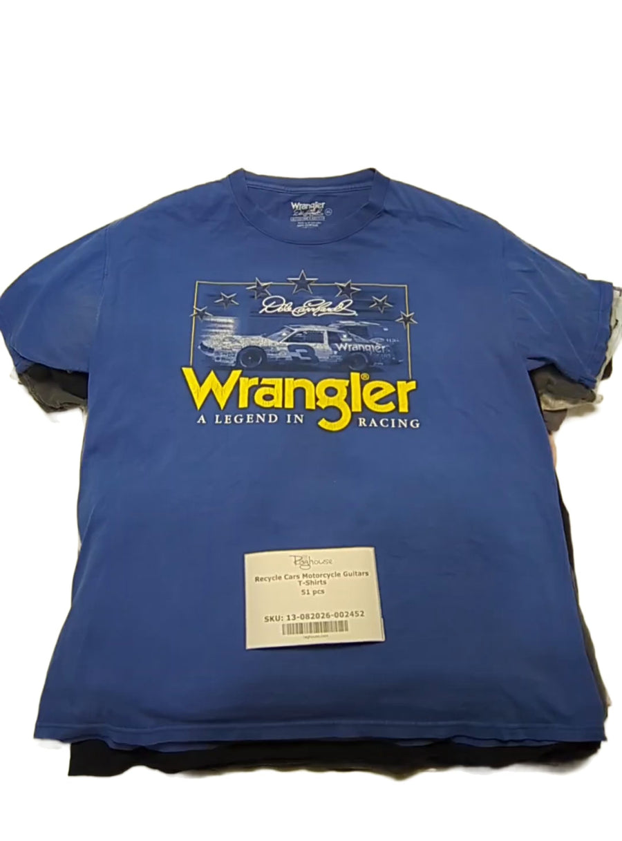 Recycle Cars Motorcycle Guitars T-Shirts 51 pcs