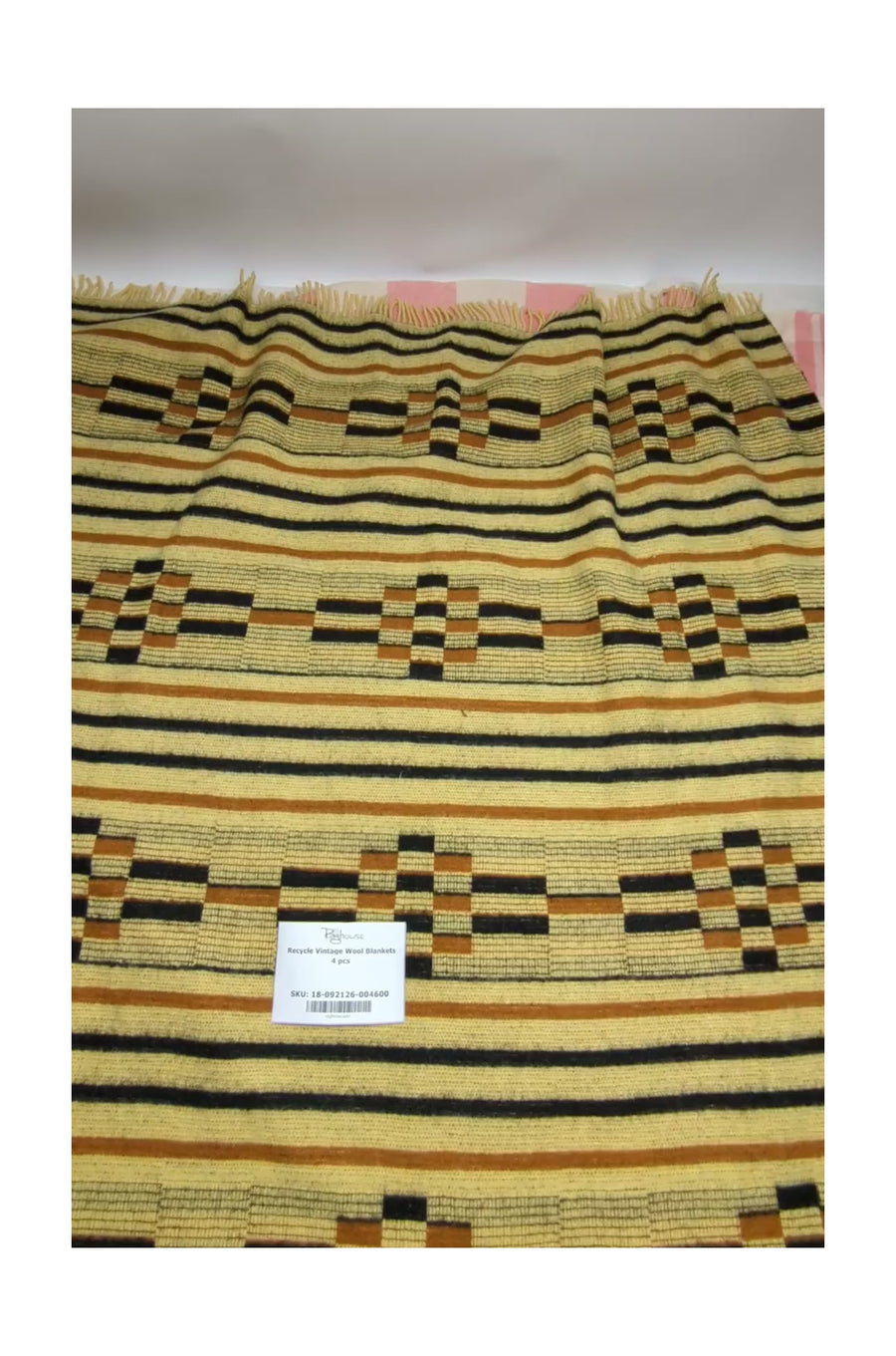 Recycle Vintage Wool Blankets 4 pcs