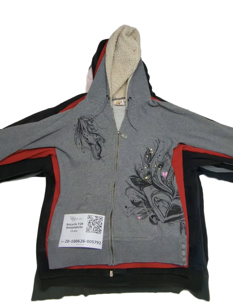 Recycle Y2K Sweatshirts 15 pcs