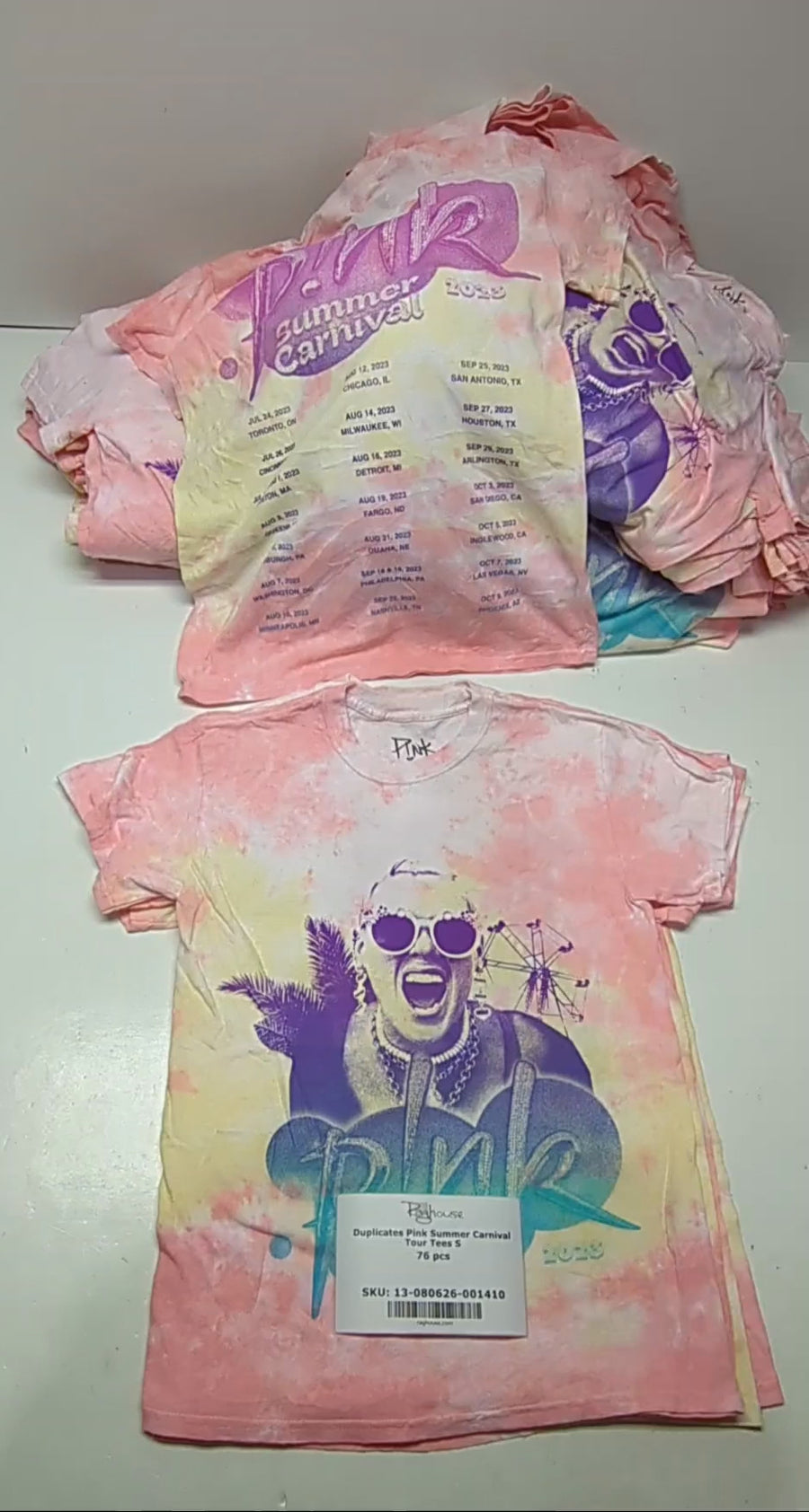 Duplicates Pink Summer Carnival Tour Tees S 76 pcs