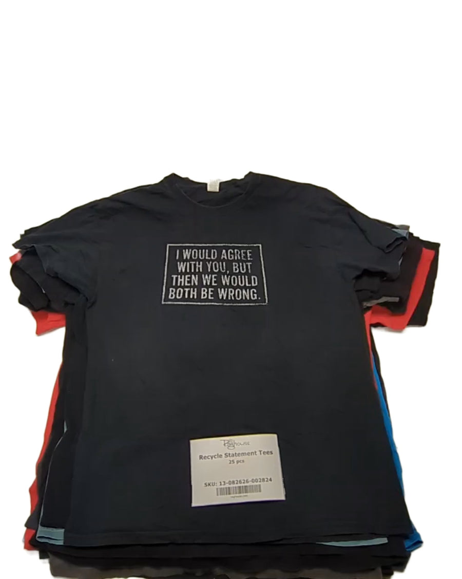 Recycle Statement Tees 25 pcs