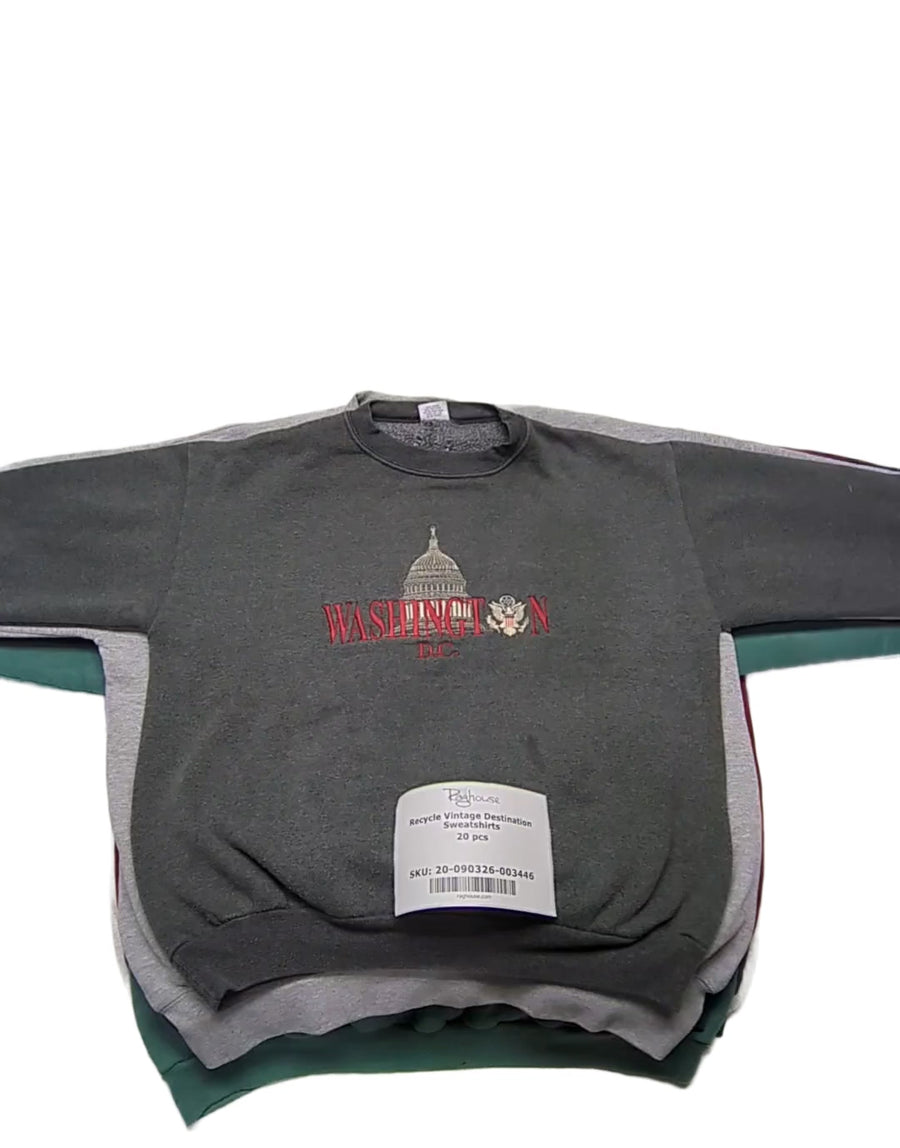 Recycle Vintage Destination Sweatshirts 20 pcs