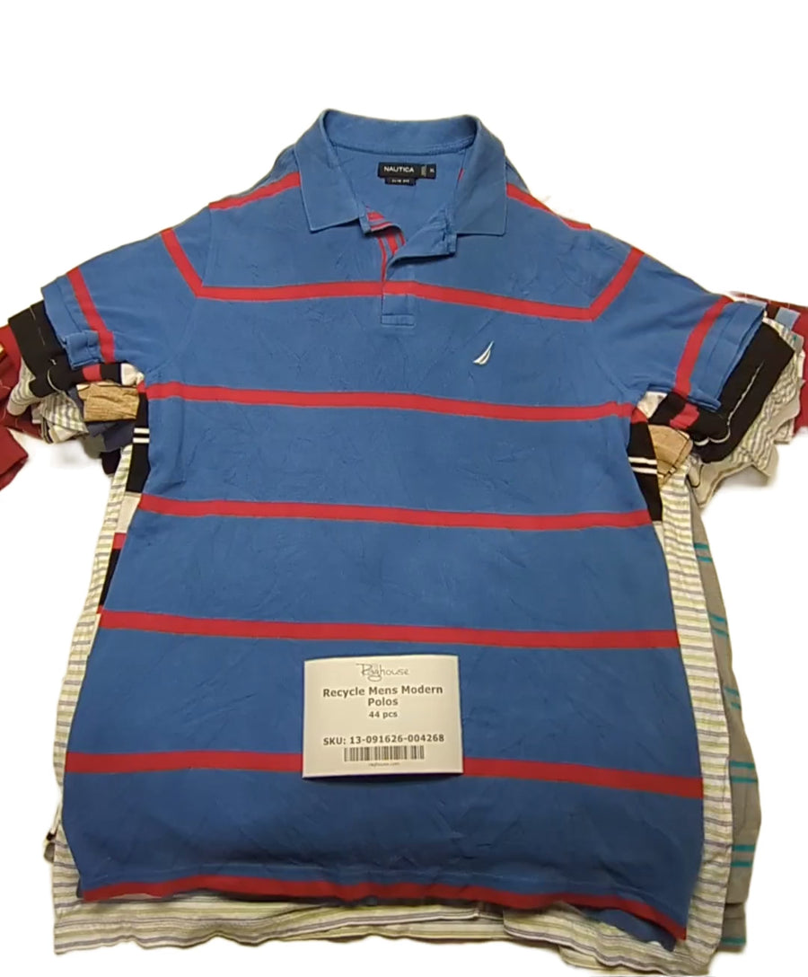 Recycle Mens Modern Polos 44 pcs