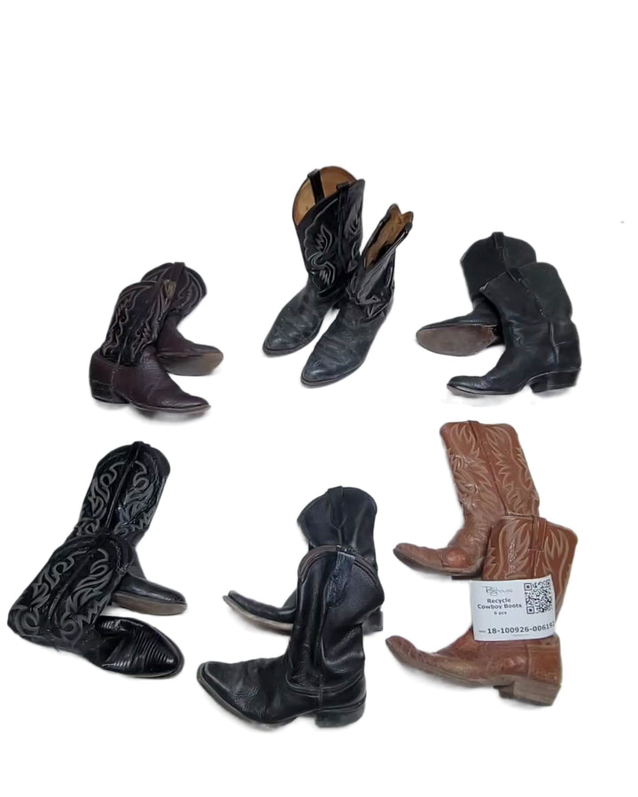 Recycle Cowboy Boots 6 pcs