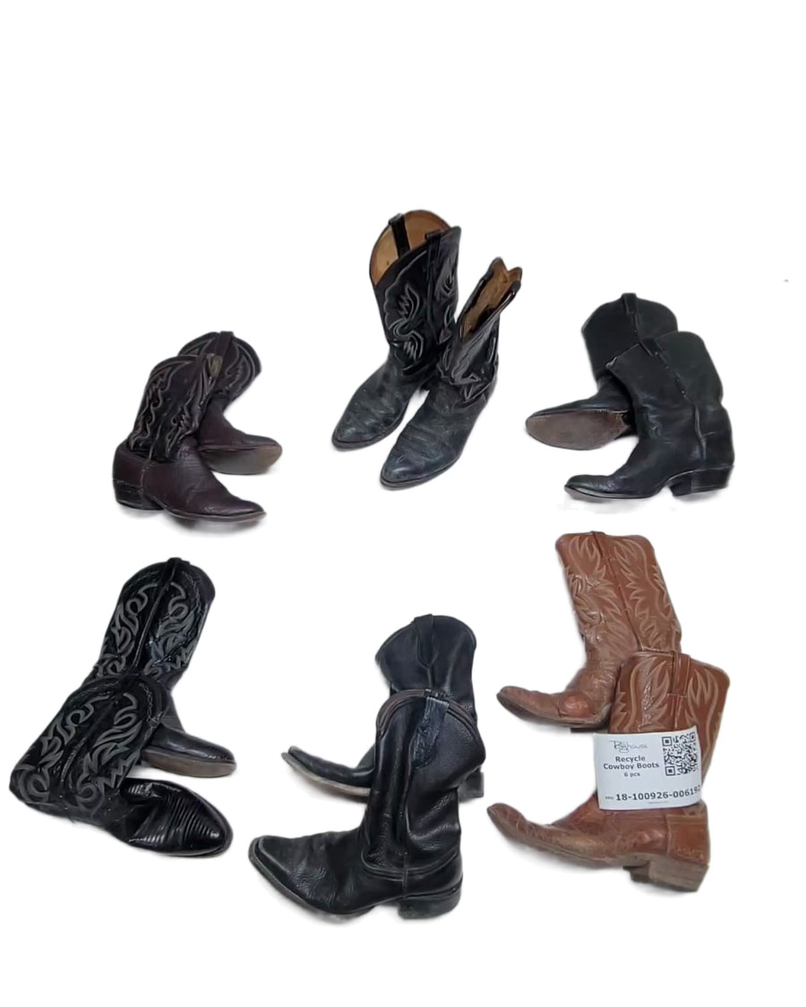 Recycle Cowboy Boots 6 pcs