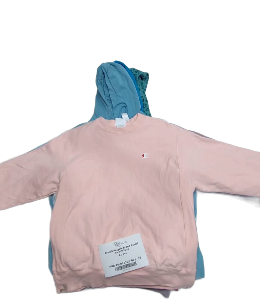 Araceli Recycle Brand Pastel Sweatshirts 21 pcs