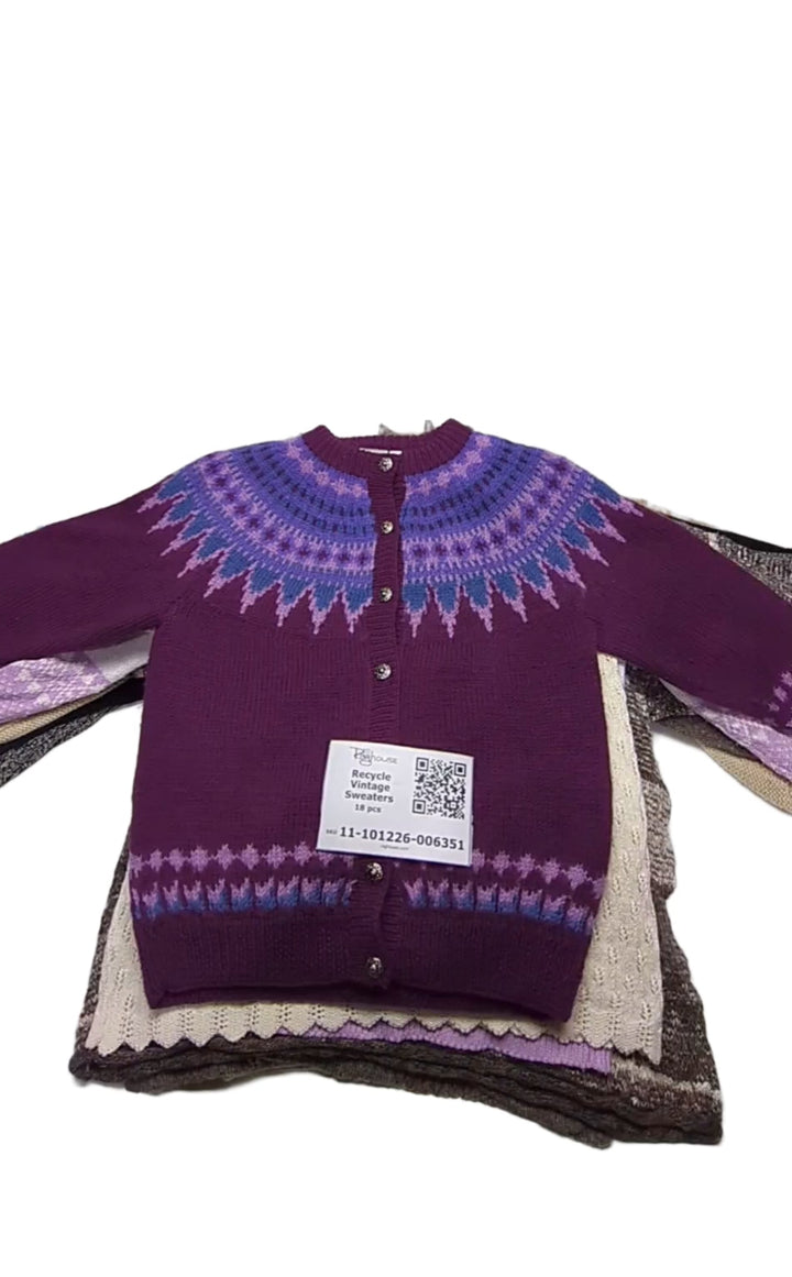 Recycle Vintage Sweaters 18 pcs