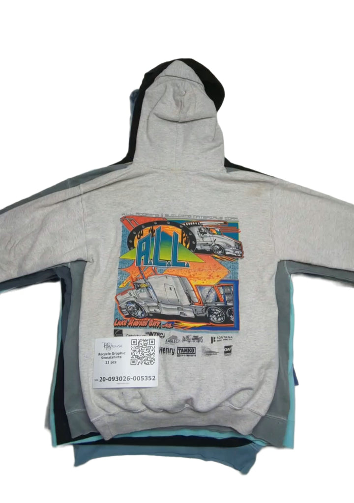 Recycle Graphic Sweatshirts 21 pcs