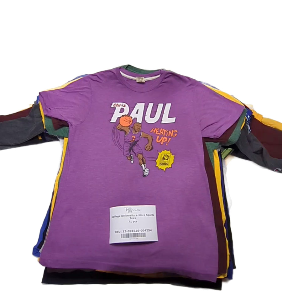 College University + More Sports Tees 71 pcs