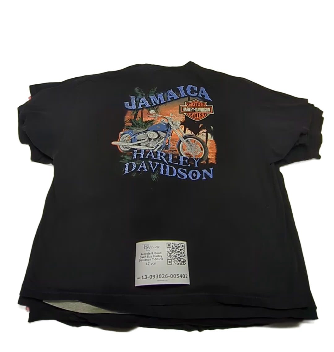 Recycle & Good Over Size Harley Davidson T-Shirts 17 pcs