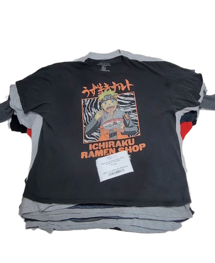 Recycle & Good Over Size Graphic T-Shirts 47 pcs