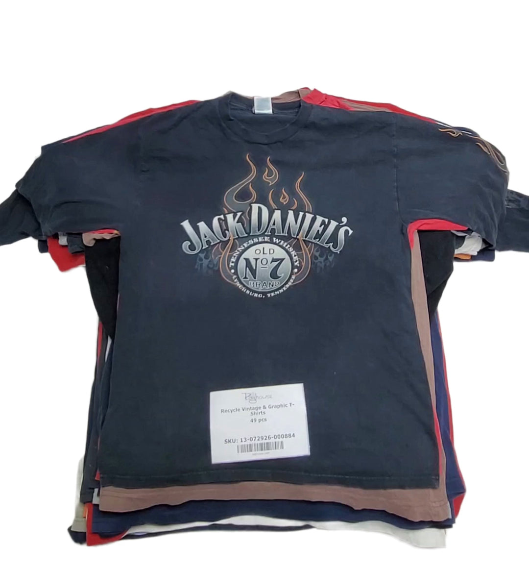 Recycle Vintage & Graphic T-Shirts 49 pcs