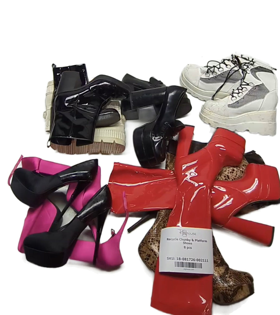 Recycle Chunky & Platform Shoes 8 pcs