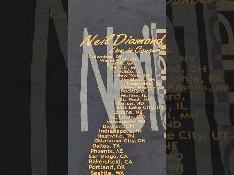 Neil Diamond 2001 Live in Corcert T-Shirt 1 pc 1 lb S0104108