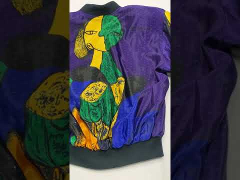 Vintage Picasso Art High Fashion Satin Bomber Jacket 1 pc 1 lb S0104114