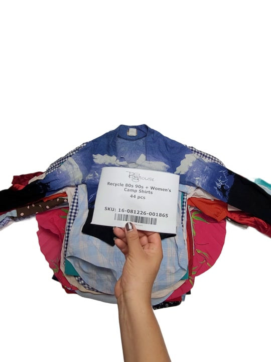 Recycle 80s 90s + Women's Camp Shirts 44 pcs
