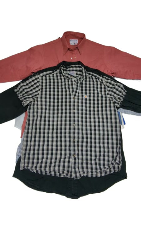 Recycle Big Size Mens Carhartt Dickies Tommy Ralph & Western Shirts 28 pcs